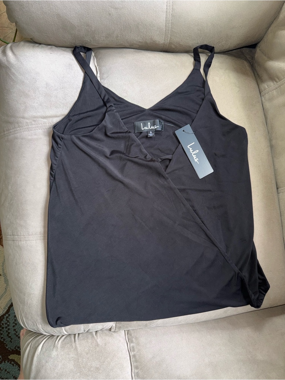 Lulu's Black Wrap-Style Camisole NWT